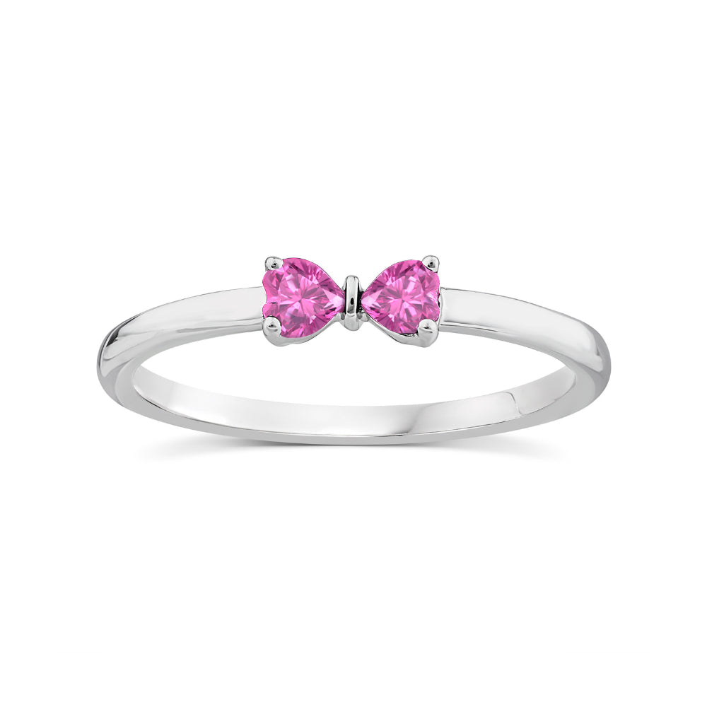 Natural Pink Sapphire Heart Ring