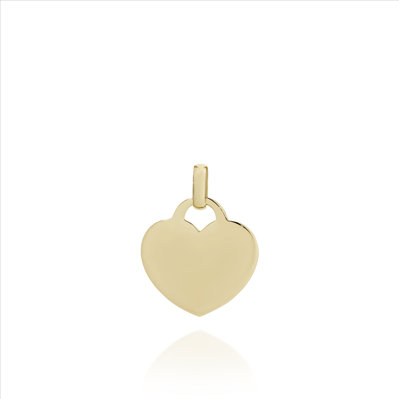 Gold Heart Engravable Pendant