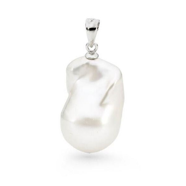 Baroque Freshwater Pearl Pendant Sterling Silver