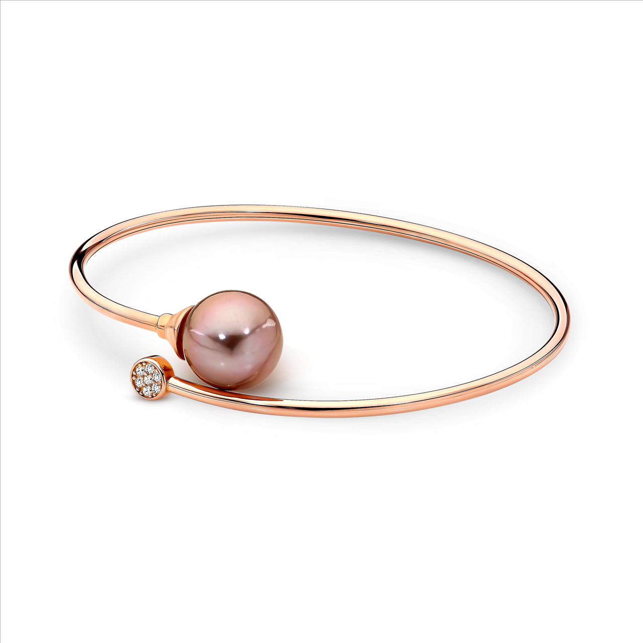 The Starry Night Pink Pearl Bangle