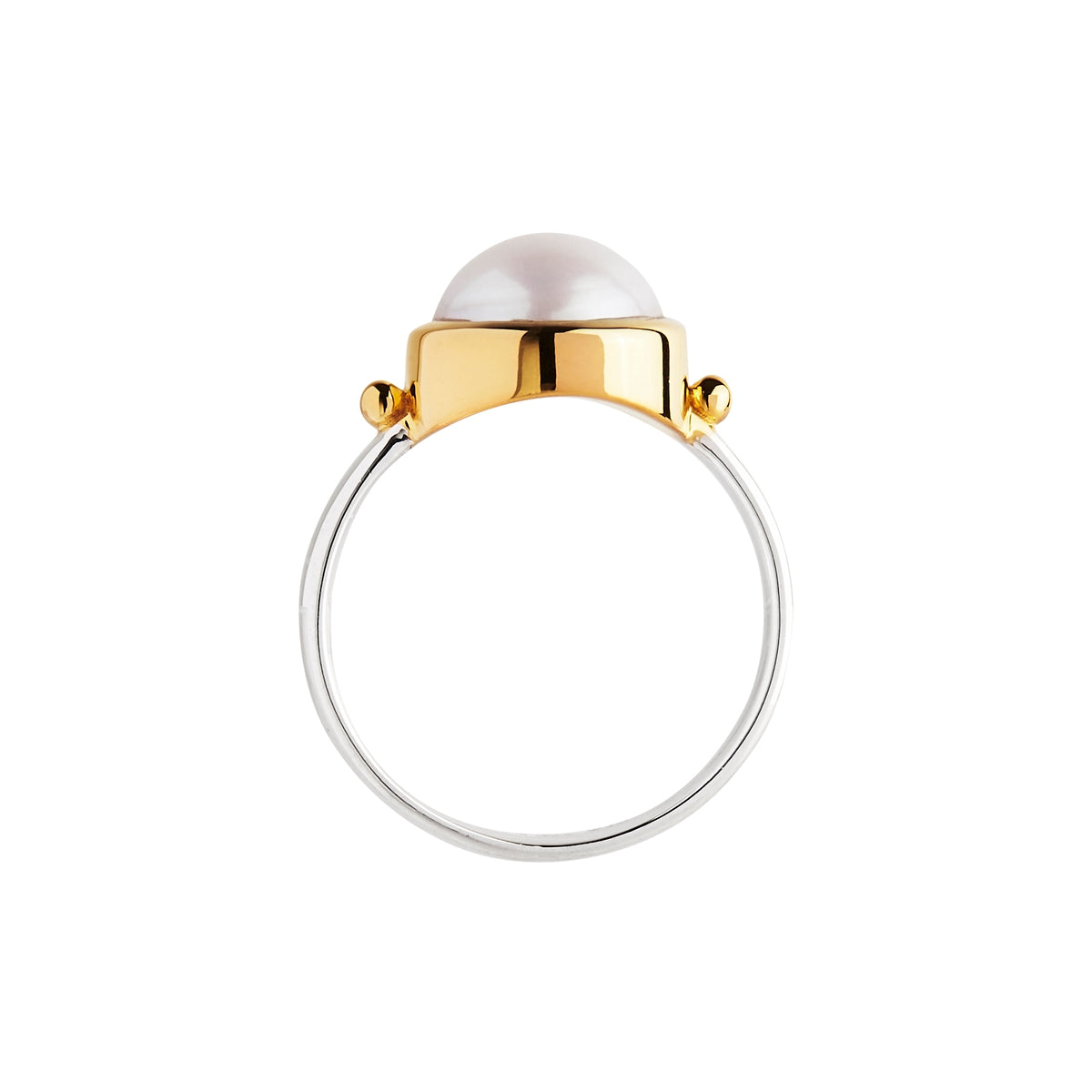 Garland Two-Tone Pearl Ring R6744L