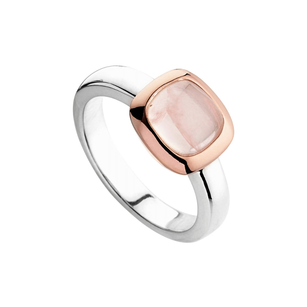 Aura Two-tone Rose Quartz Ring R6903L