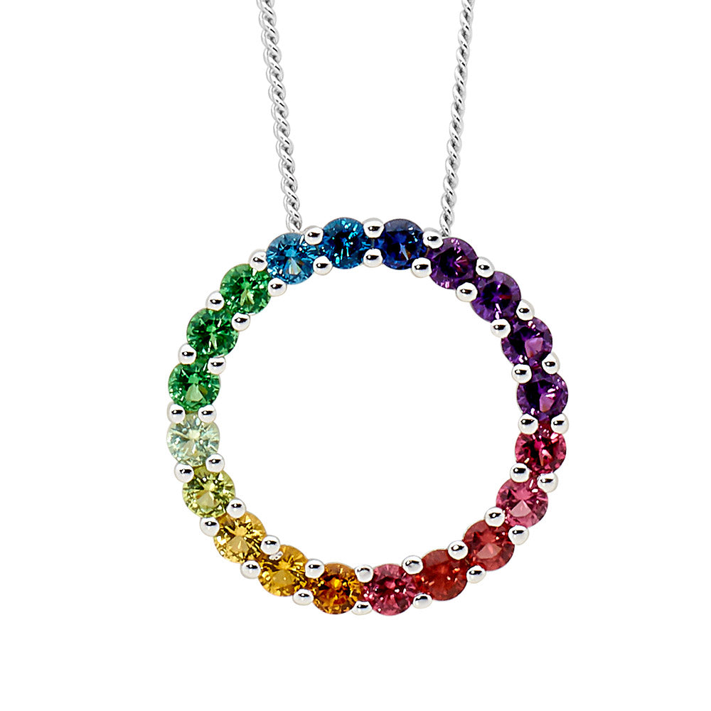 Multi Coloured Circle Necklace