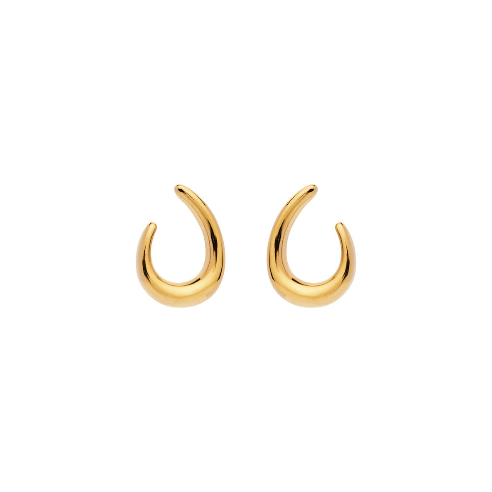 Baby Curl Gold Stud Earring E6926