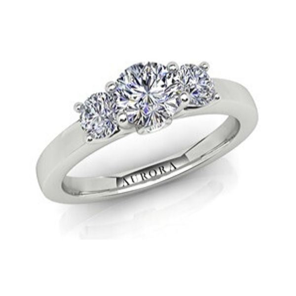 Diamond Ring Aurora 18ct White Gold & Platinum