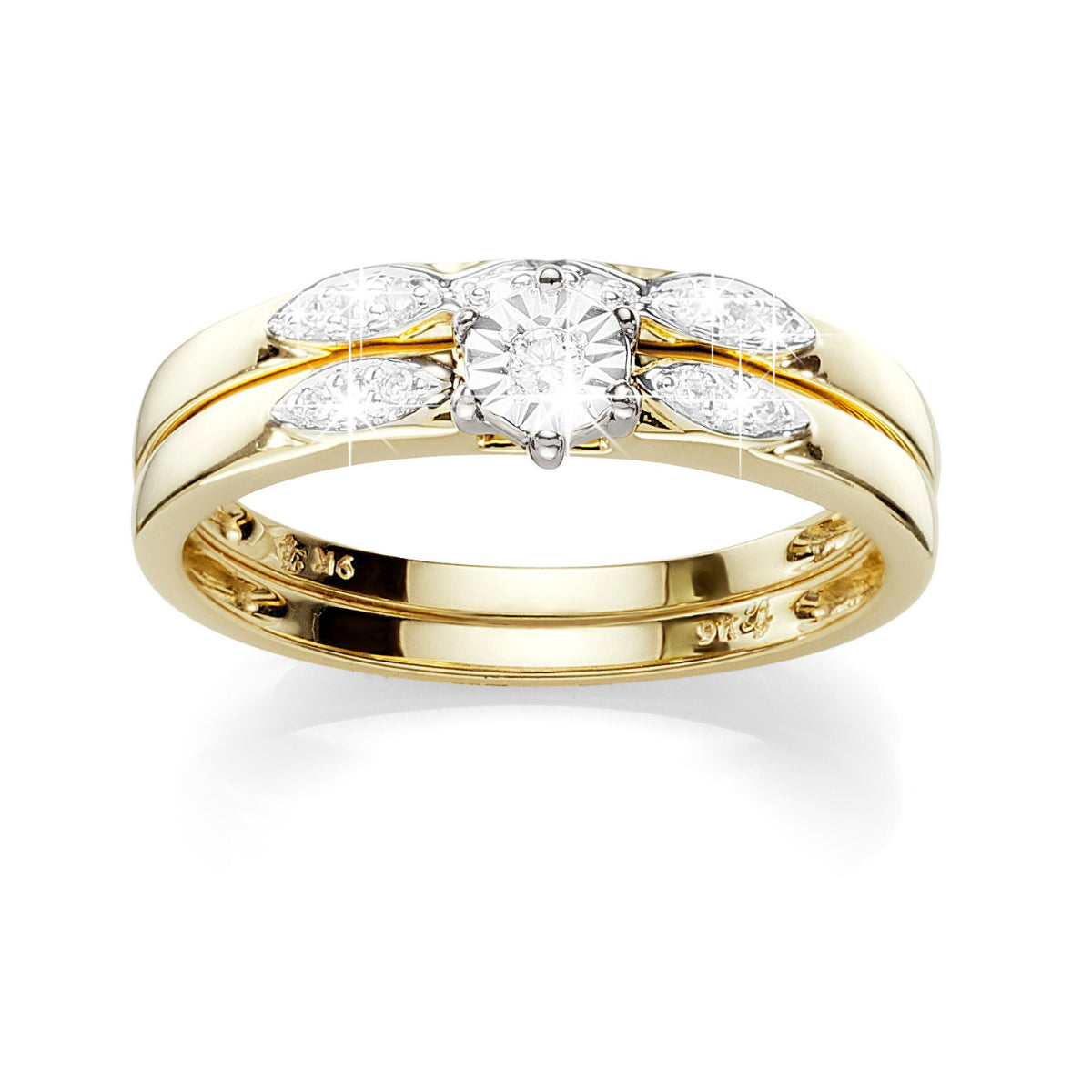 Bridal Set Gold Diamond Rings