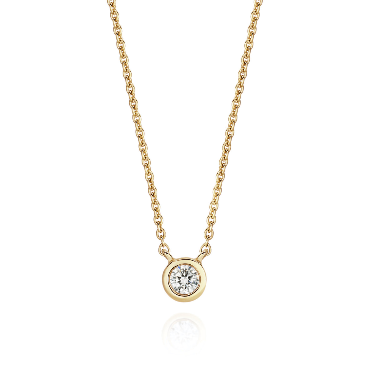 Diamond Floating Gold Necklace