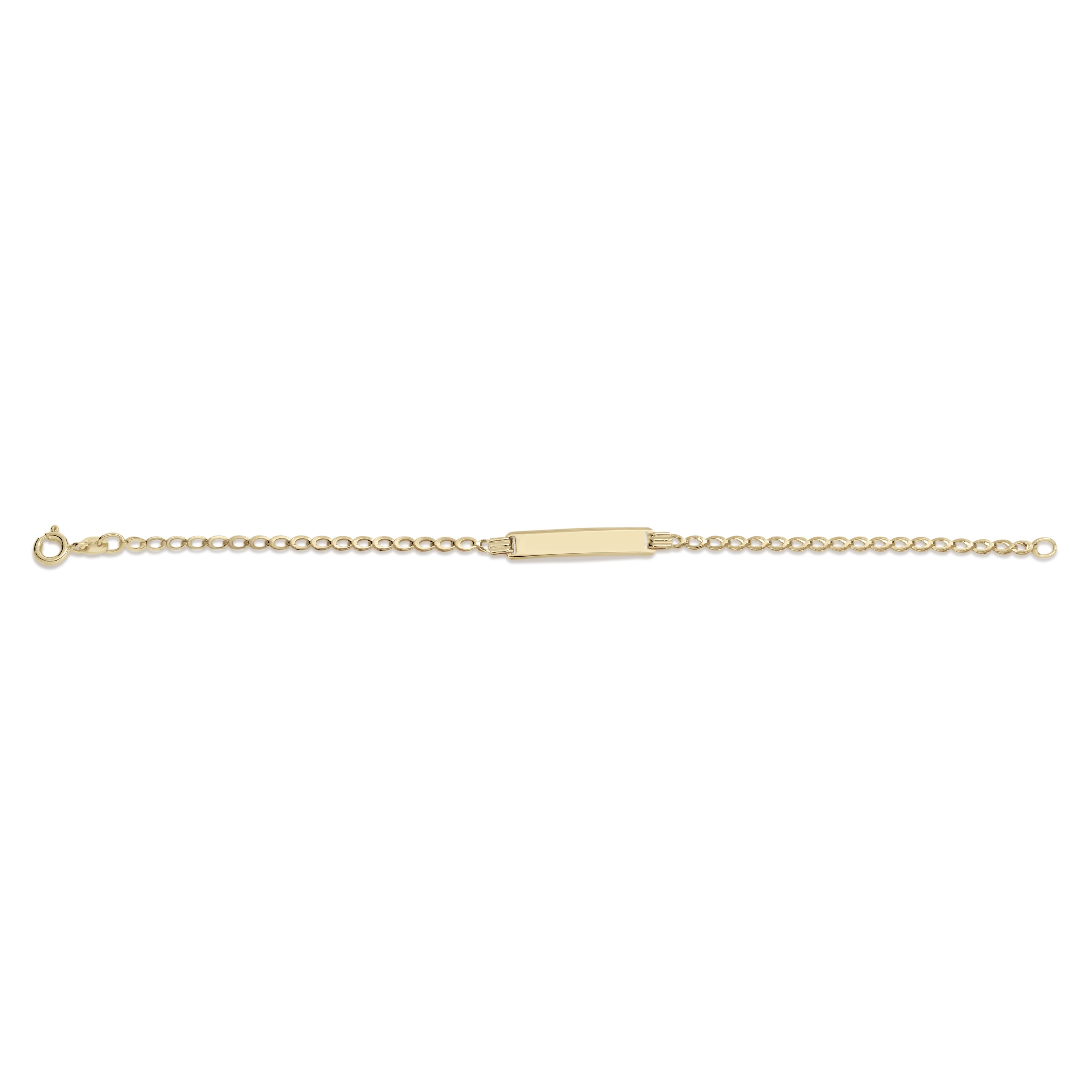 Gold Oval Link ID Bracelet