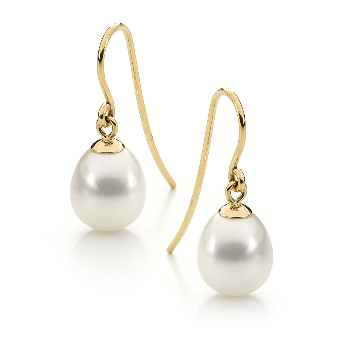 Pearl Drop Gold Earrings