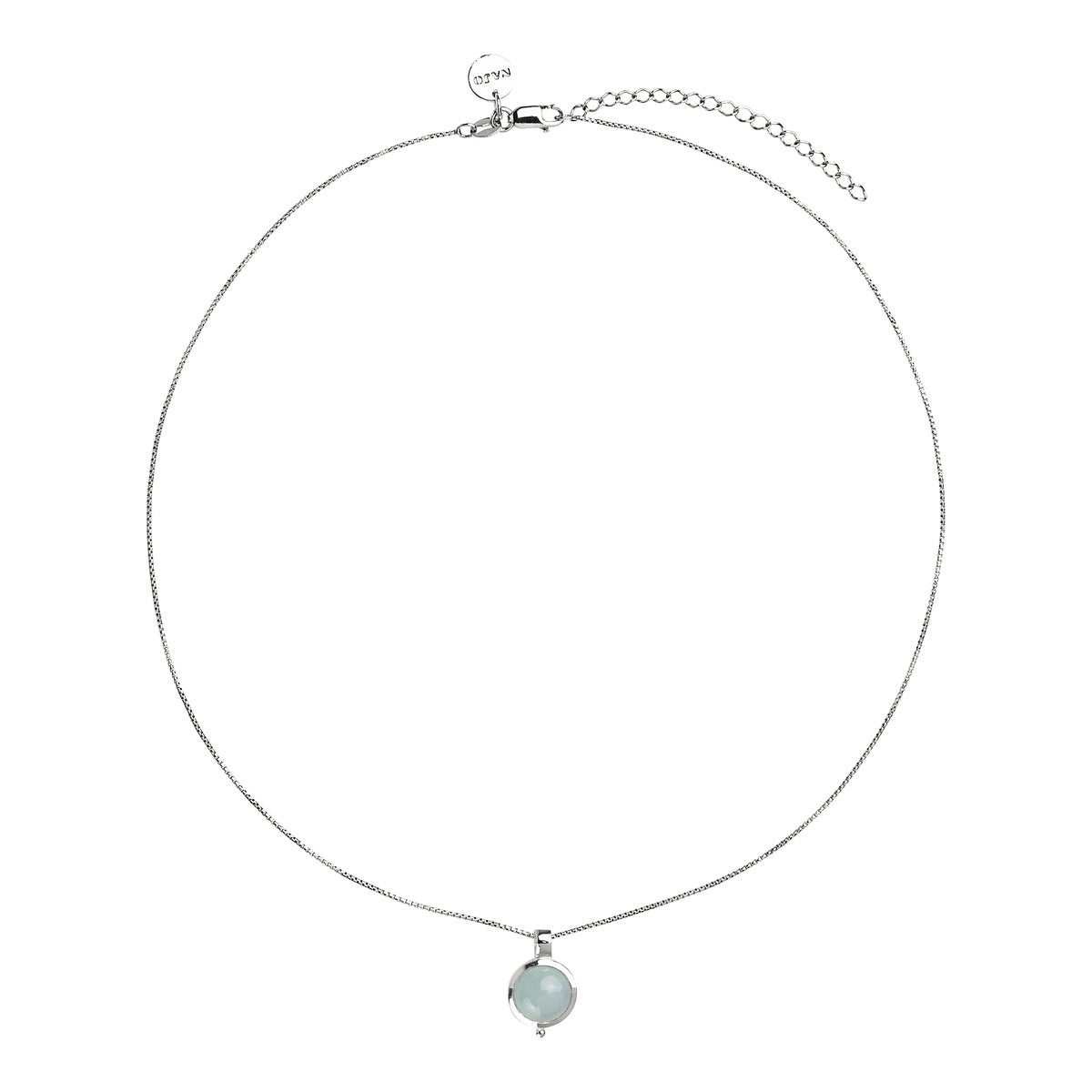 Garland Silver Aqua Chalcedony Necklace N6746
