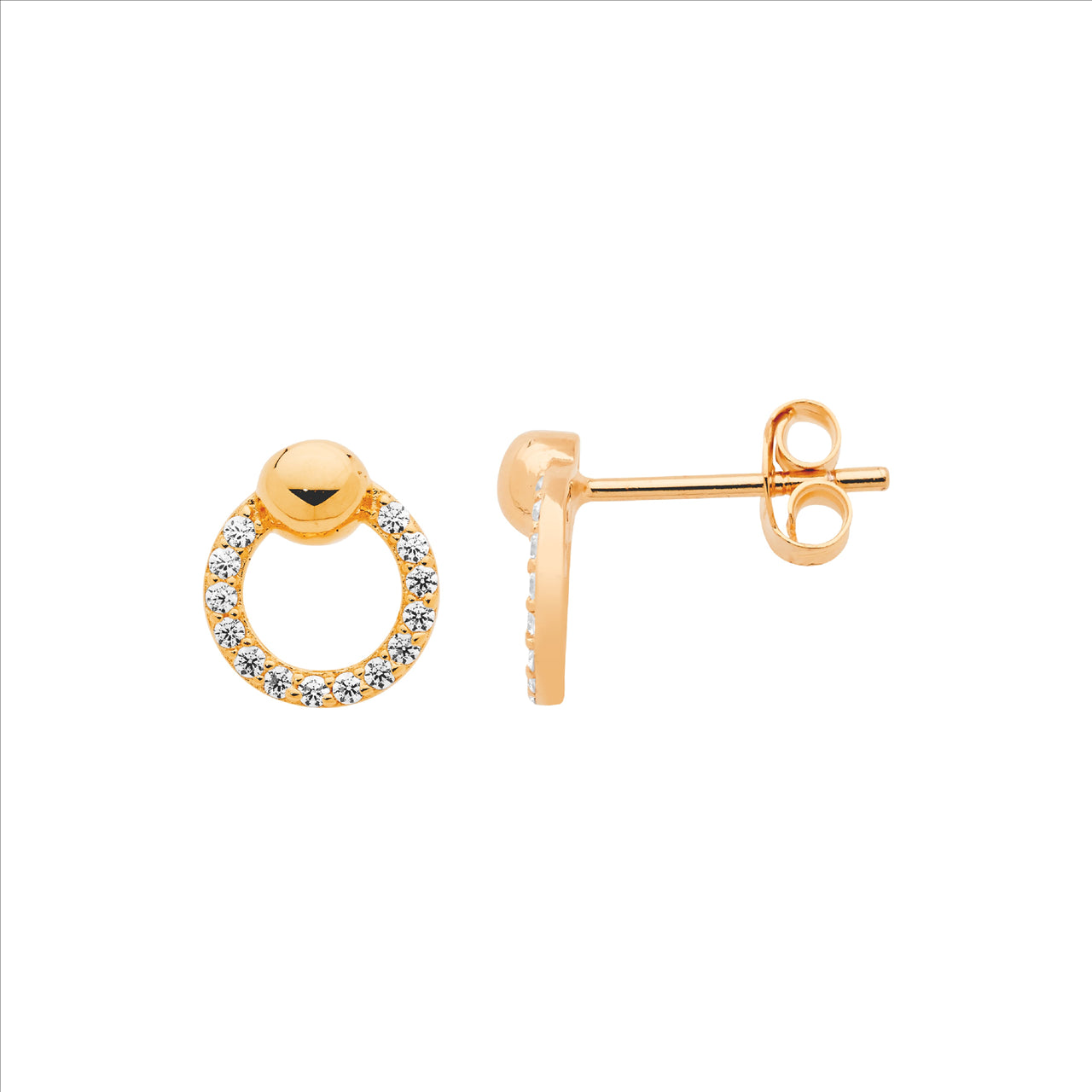 Rose Open Circle Stud earrings