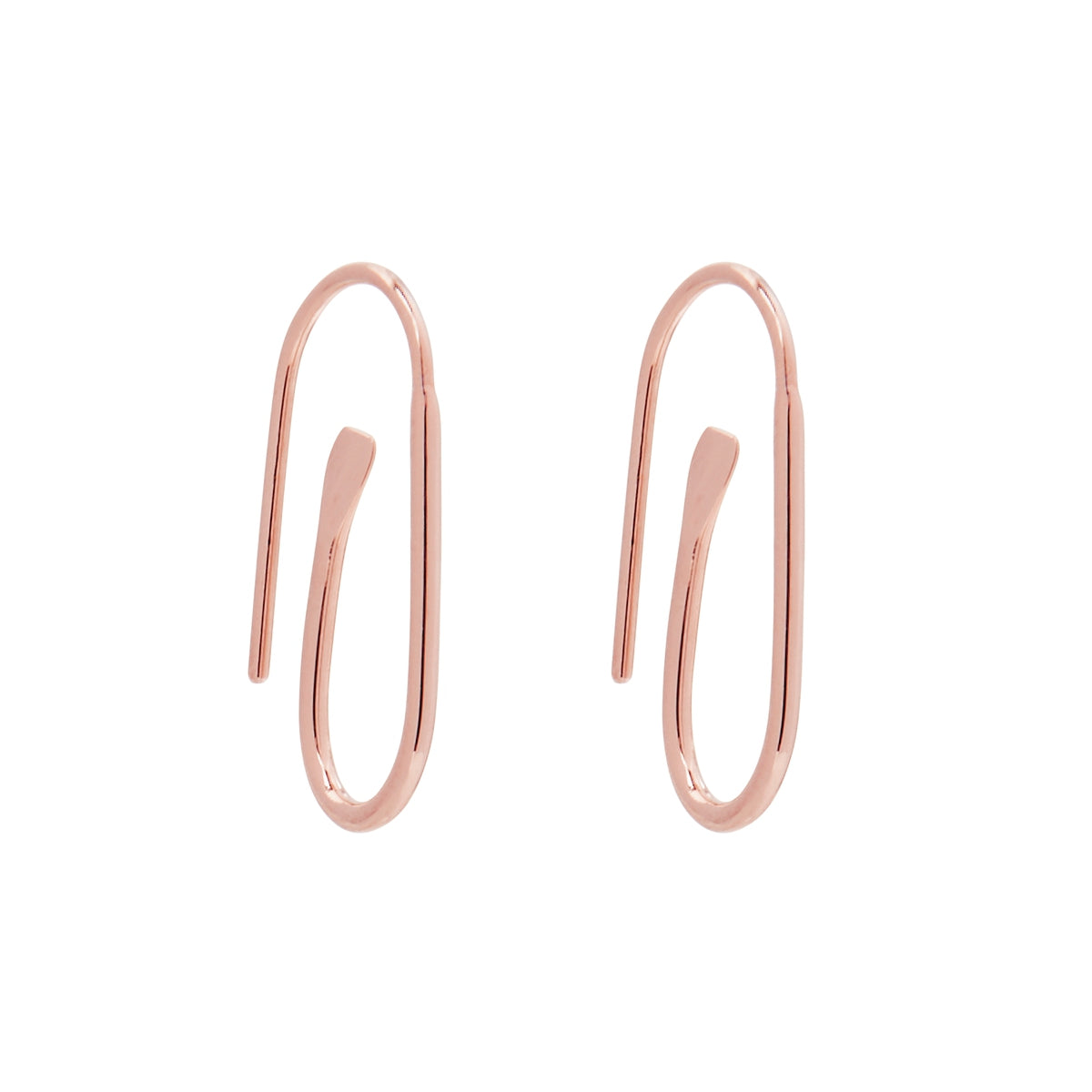 Small Rose Paperclip Earring E6655