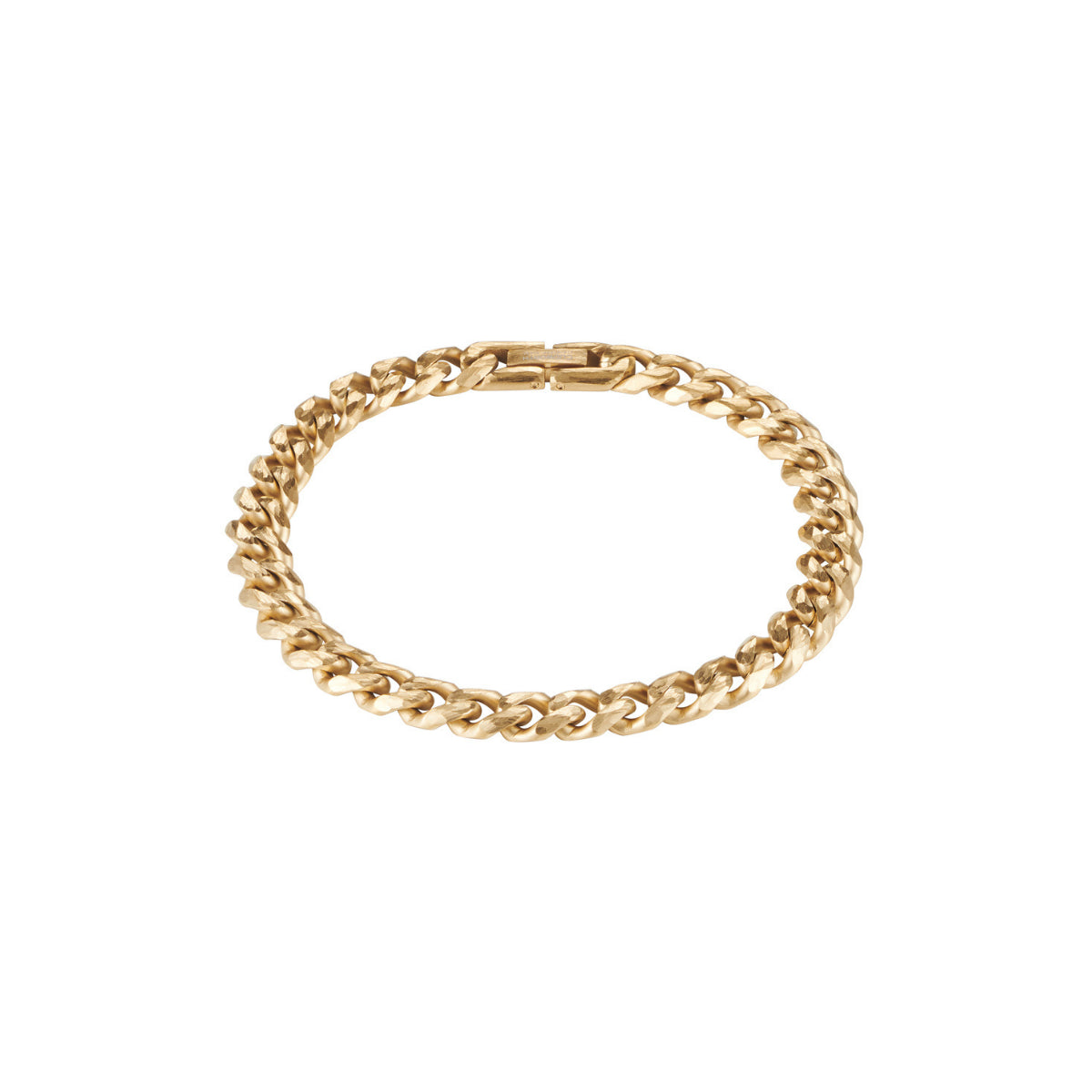 14K Gold Plated Stainless Steel Curb-Link Chain Bracelet