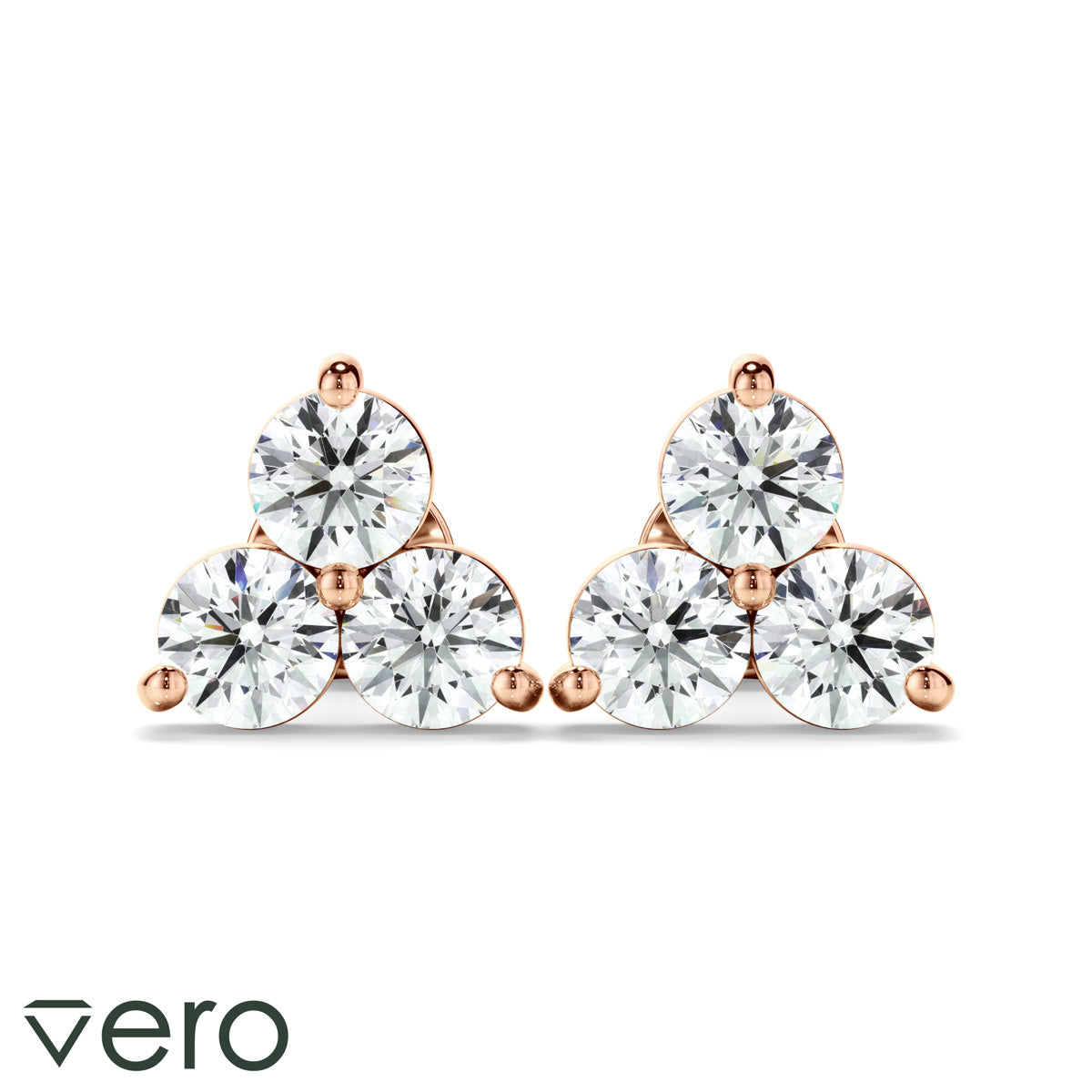 1.50ct Lab Grown Diamond Cluster Stud Earrings